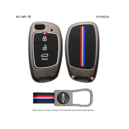 Keycare Metal Key Cover MT-10 for Hyundai Cars