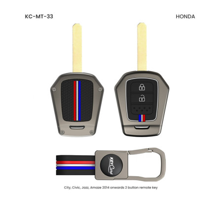Keycare Metal Key Cover MT-33 for Honda Cars