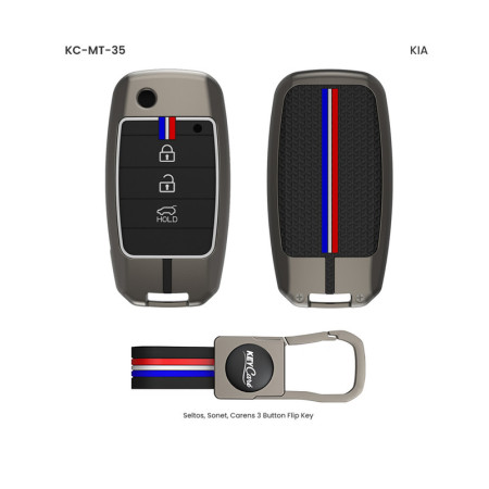 Keycare Metal Key Cover MT-35 for Kia Cars