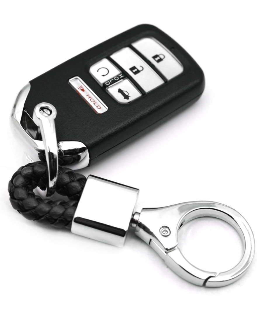 Keycare Car Key Fob Keychains Leather Keys Chain Holder with D-Ring with Screwdriver and Key Rings Style04