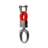 Keycare Car Key Fob Keychains Leather Keys Chain Holder with D-Ring with Screwdriver and Key Rings | Style04 | Red