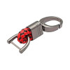 Keycare Car Key Fob Keychains Leather Keys Chain Holder with D-Ring with Screwdriver and Key Rings | Style04 | Red Black