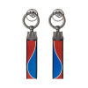 KeyCare Duo Style Textured Key Chain for car Keys | Red/Blue | DUO KC-01