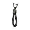Keycare Universal car Key Holder Handwoven Leather Thread Key Chain Keyring | Style01 | Black