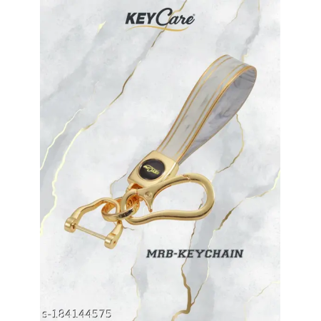 Keycare TPU Car Keychain Multifunctional Key Chain Holder Keyring with Anti Lost Screw And 360 Rotatable Swivel Key Fob Holder Accessories for Car | Marble