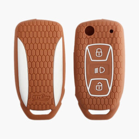 Key Care KLC 29 Silicon Car Key Cover Fit for Altroz, Harrier, Nexon, Punch, Safari, Tiago, Tigor | Brown Key Care KLC 29 Silicon Car Key Cover Fit for Altroz, Harrier, Nexon, Punch, Safari, Tiago, Tigor | Brown