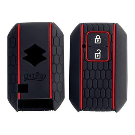 Key Care KLC 05 Silicon Car Key Cover Fit for Maruti Suzuki Baleno,Dzire,Ertiga,XL6 | Black