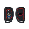 Key Care KLC 67 Silicon Car Key Cover Fit for Hyundai Creta 2018-21, Alcazar | Black