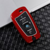 Keycare Premium Metal Alloy Key Cover for BMW 3/5/7/X/M/GT SERIES | Carbon Fiber Red