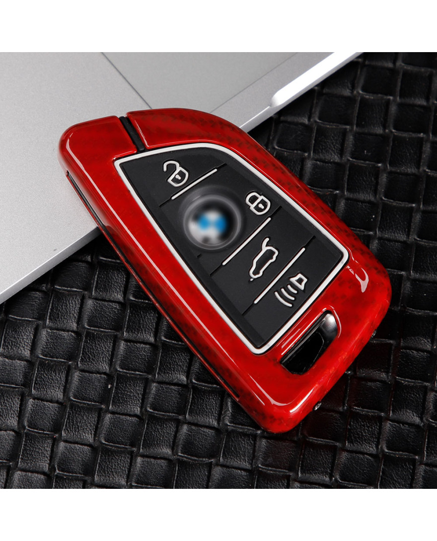 Keycare Premium Metal Alloy Key Case for BMW 3/5/7/X/M/GT SERIES | Metal BMW 4 | Red