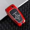Keycare Premium Metal Alloy Key Case for Ford ENDEAVOR, ASPIRE | Carbon Fiber Red