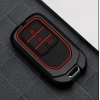 Keycare Premium Metal Alloy Key Case for Honda CIVIC | Metal HON 4 | Colour Carbon Fiber Red And Black