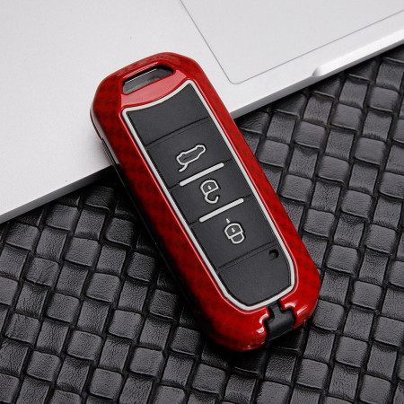 Keycare Premium Metal Alloy Key Case for MG HECTOR | Metal MG 1 | Red Keycare Premium Metal Alloy Key Case for MG HECTOR | Metal MG 1 | Red