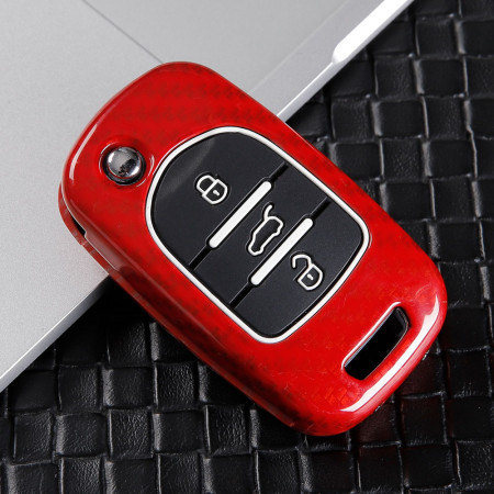 Keycare Premium Metal Alloy Key Case for MG HECTOR | Metal MG 2 | Red Keycare Premium Metal Alloy Key Case for MG HECTOR | Metal MG 2 | Red