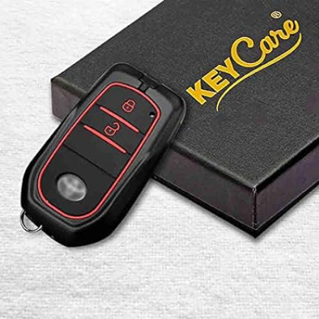 Keycare Metal Key Cover Compatible for Innova Crysta 2b Smart Key with Keyring | Black Keycare Metal Key Cover Compatible for Innova Crysta 2b Smart Key with Keyring | Black