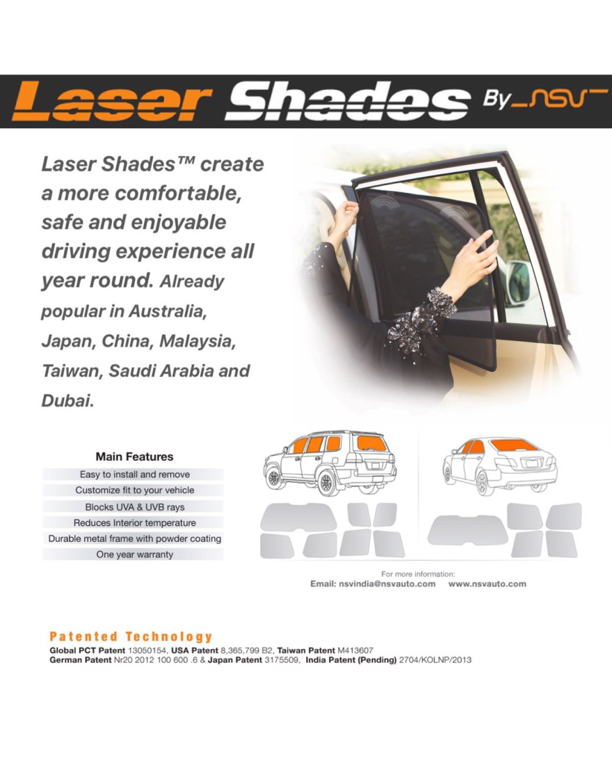 NSV Laser Shades for Jeep Compass