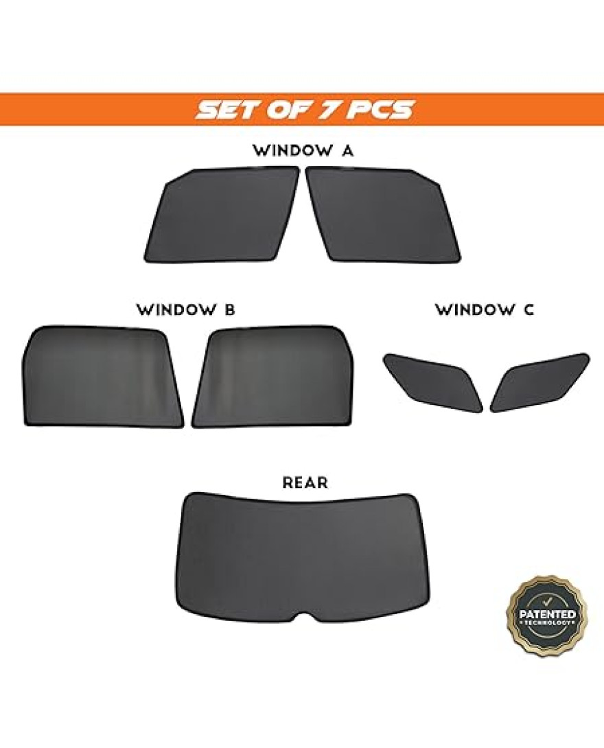 LASER SHADES Compatible for MG Hector - Magnetic Sun Shades