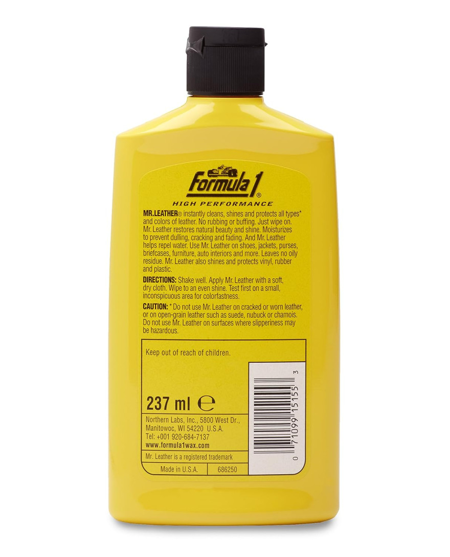 Formula 1 615155 Mr.Leather Cleaner and Conditioner | 240 ml | Made in USA