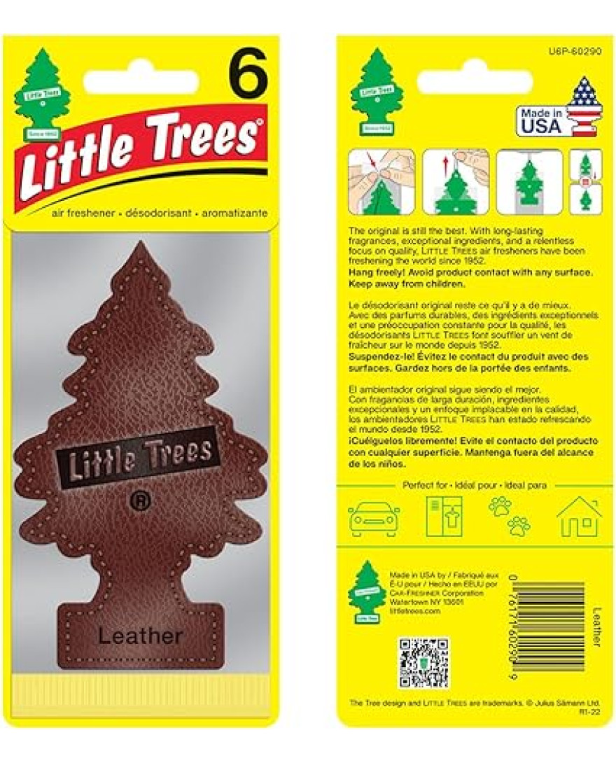 LITTLE TREES Hanging Leather Paper Car Air Freshener | 10g