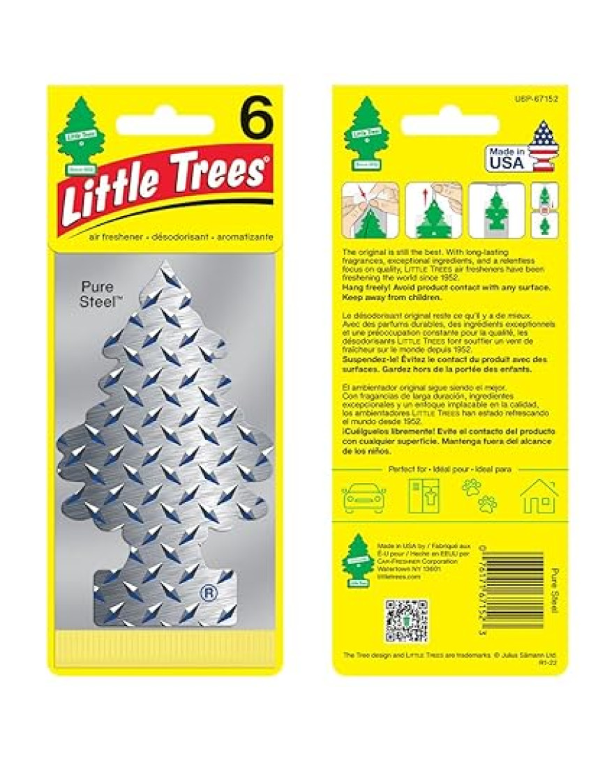 Little Trees Hanging Pure Steel  Car And Home Air Freshener | 10g