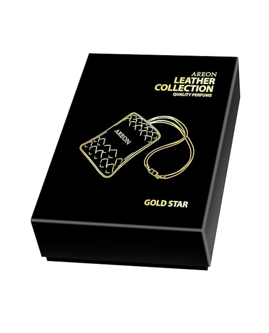 Areon Leather Premium Car Air Freshener Gold Star | 44g