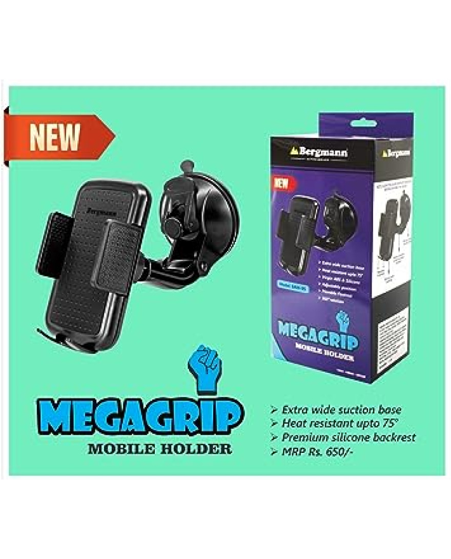 Bergmann MegaGrip Mobile Holder for Car Windshield And Dashboard