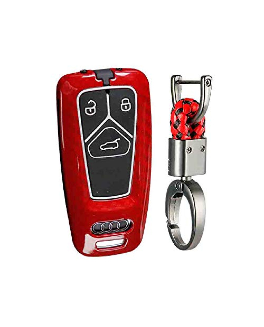 KEYCARE METAL KEY COVER FOR AUDI | RED