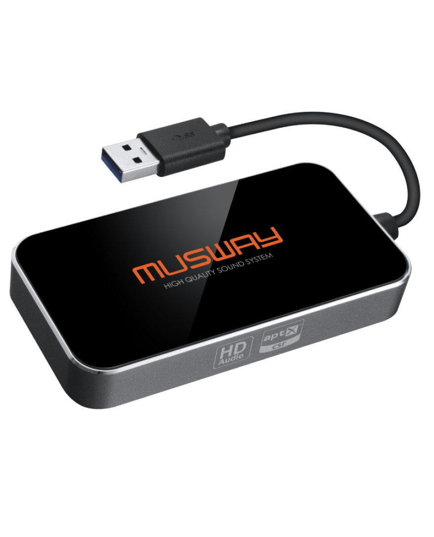 MUSWAY BTS HD USB Bluetooth Dongle Audio Streaming HD Audio for M4+, M6, M12, D8