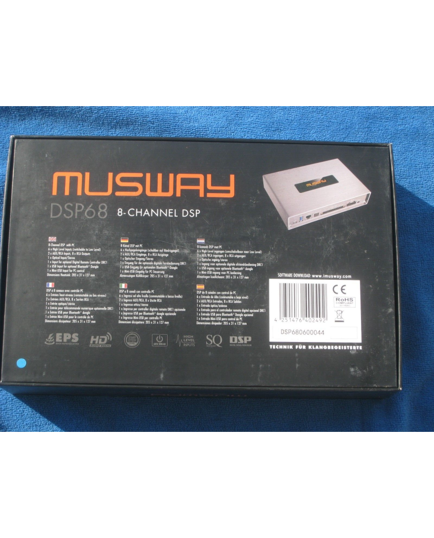 Musway DSP 68 8 Channel Advance Digital Sound Processor | 8 Channel DSP with PC/App Control