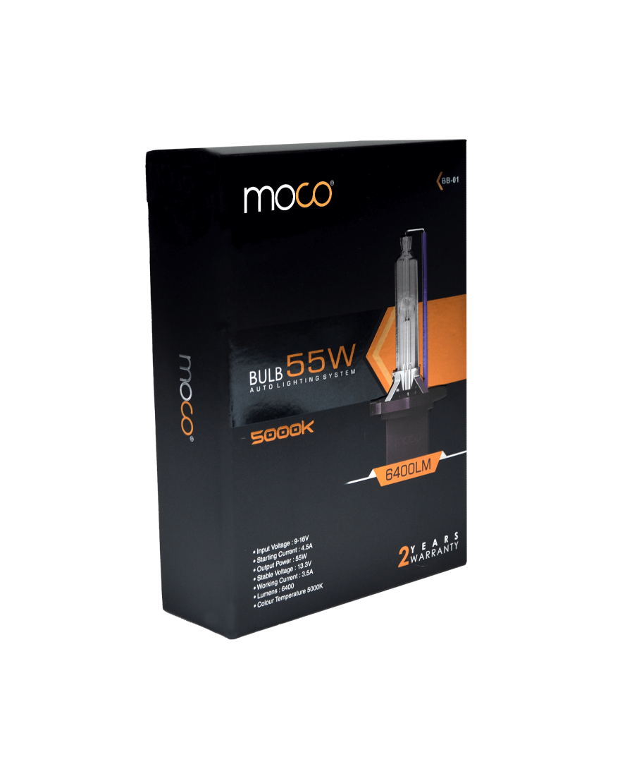 moco BB-01 | 55W Can-Bus HID Head Light Low BEAM Bulb (6400 lm)