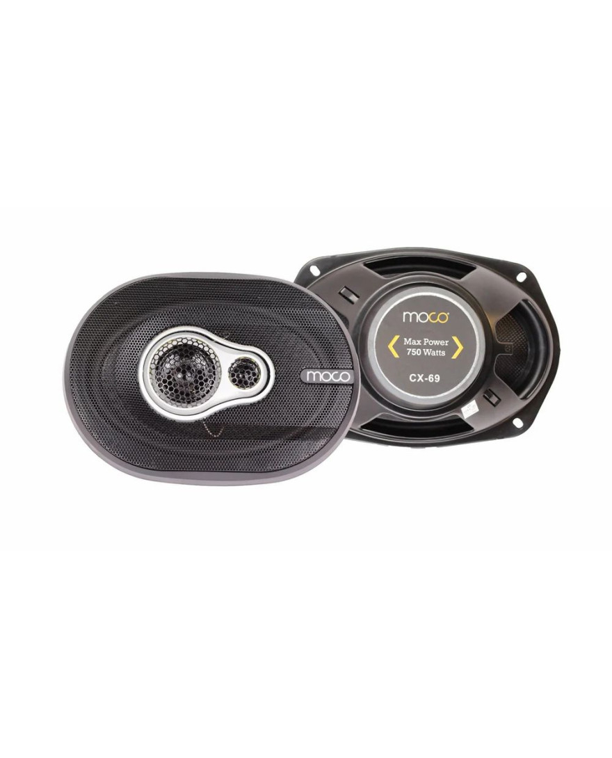 Moco 60W 6x9 inch Fiber Glass Black Coaxial Speaker, CX-69