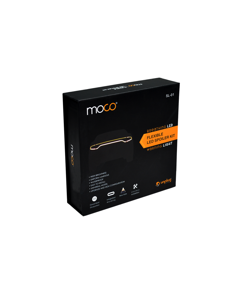 moco SL 01 | Flexible LED Spoiler Kit with Breathing LED | Black/Carbon Black/White