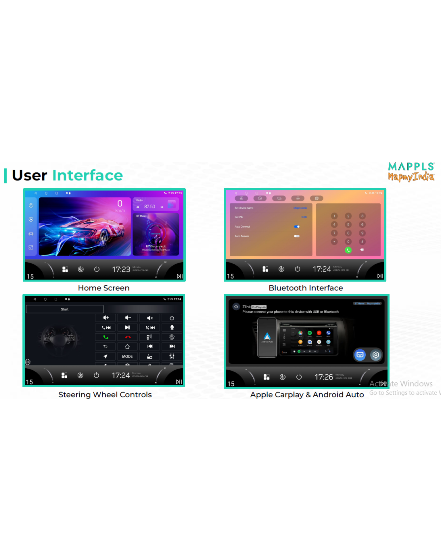 MMI Android AVN NAVX1 232 Screen Size10.1