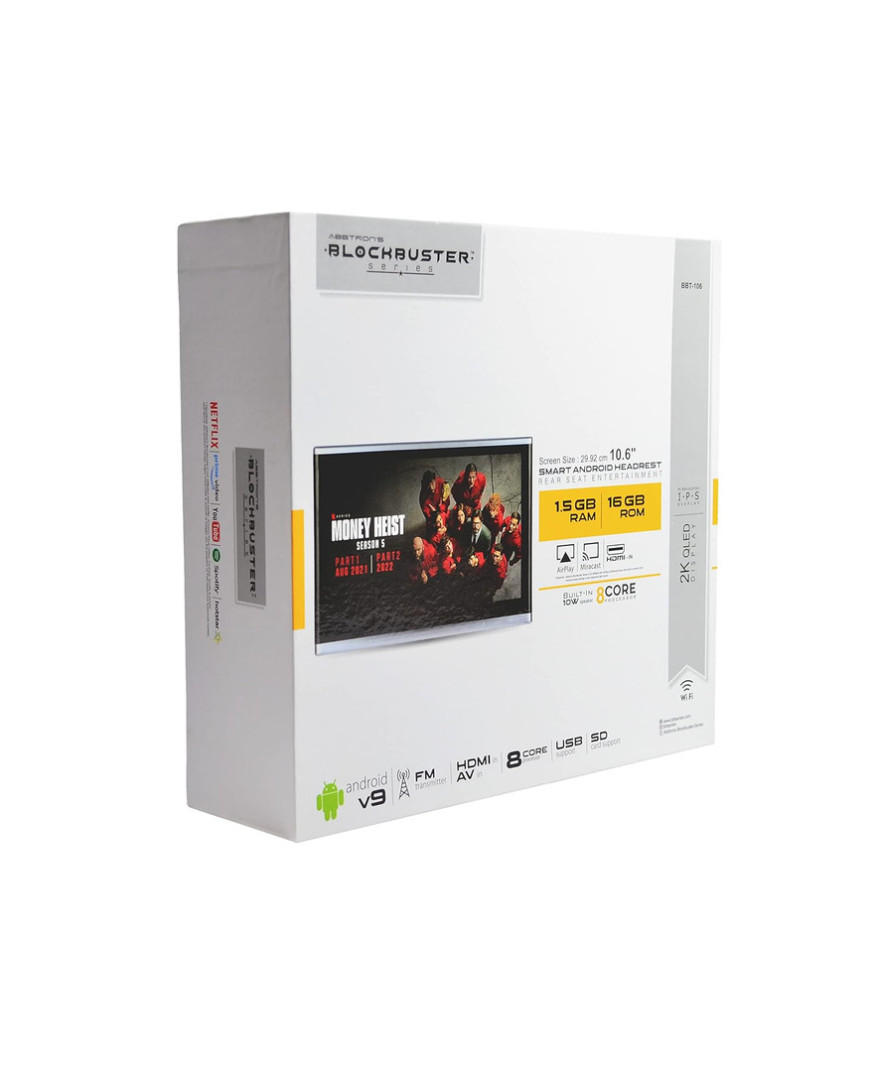 UNP BBT-106 10.6' REAR SEAT ENTERTAINMENT