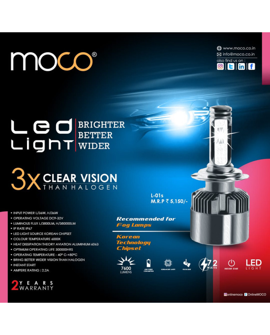 MOCO L-01S LED KIT H27 (6000K)