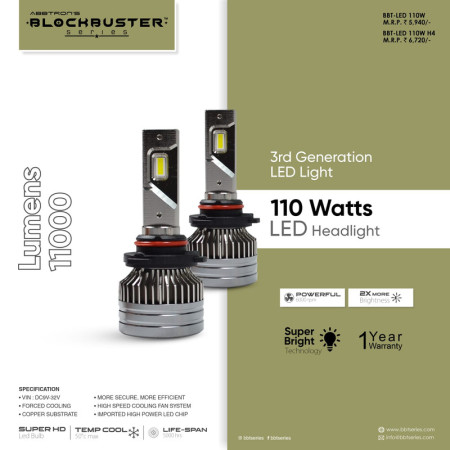 UNP BBT LED 110W H7 (6000K)