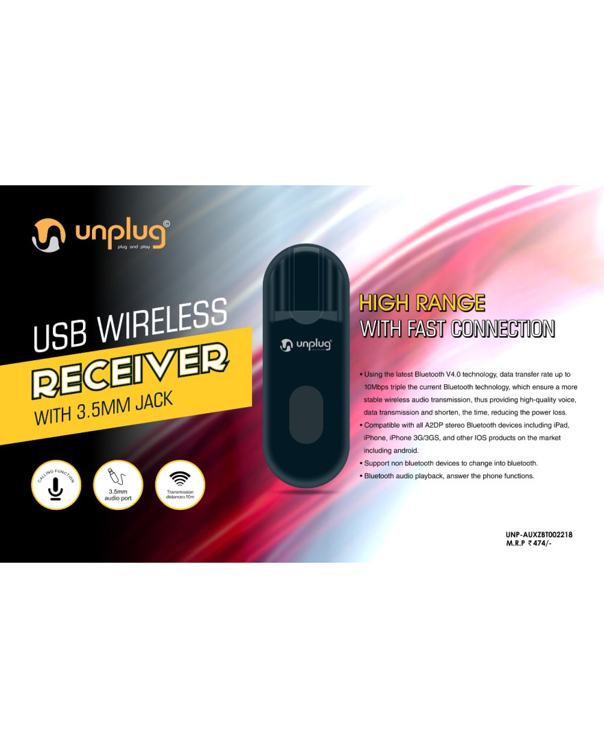 UNP AUXZBT002218 USB/BT WIRELESS RECEIVER