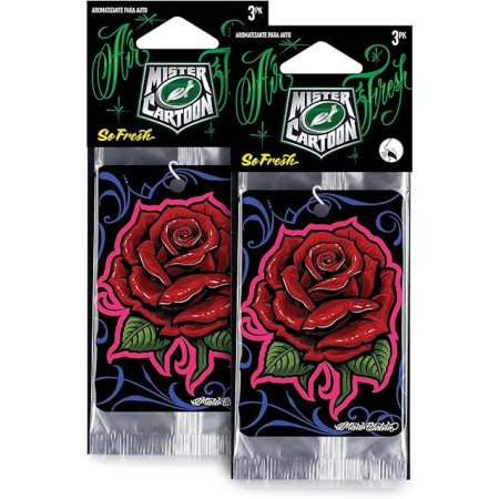 Turtle Wax X Mister Cartoon Air Fresh Odor Neutralizing Hanging Paper Air Freshener, Long Lasting, for Car And Home,So Fresh Fragrance | Pack of 3