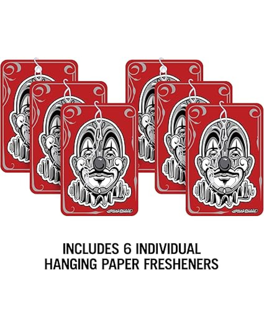 Turtle Wax X Mister Cartoon Air Fresh Odor Neutralizing Hanging Paper Air Freshener, Long Lasting, for Car And Home, Clown Town Fragrance | Pack of 3