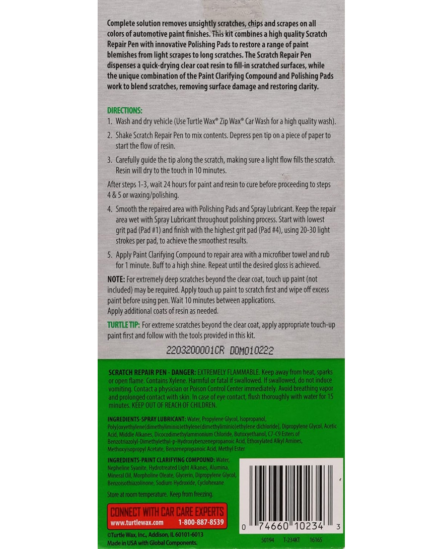 Turtle Wax Scratch Repair Kit 340ML