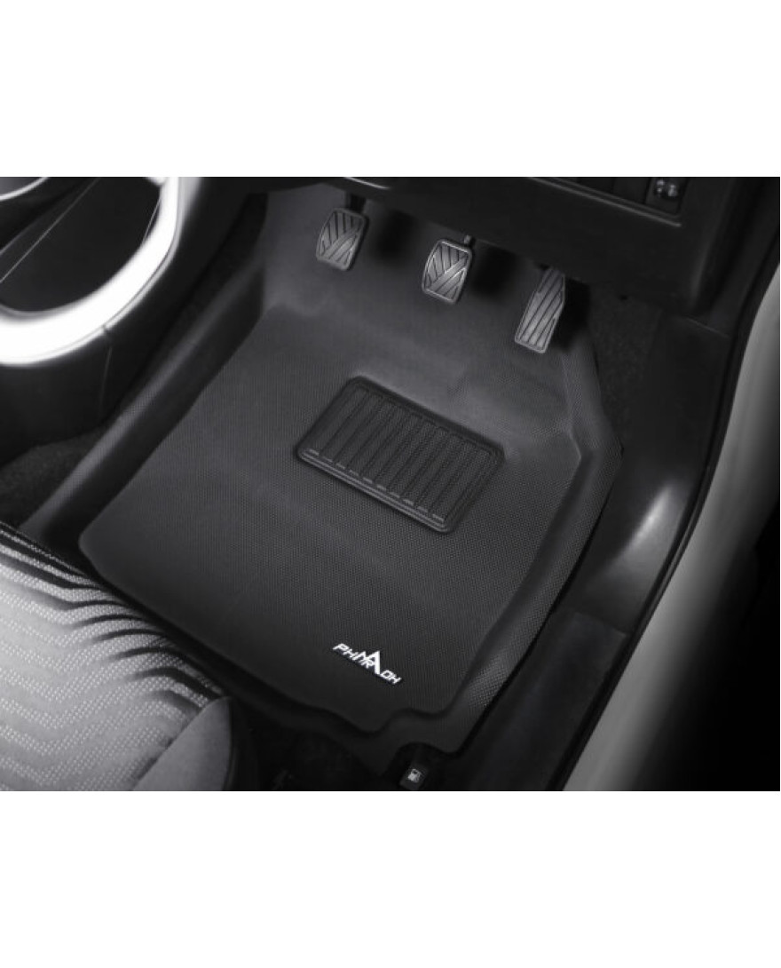 3D PHARAOH MARUTI SUZUKI SWIFT/DZIRE Car Floor Mats | Custom Fit, All-Weather, Non-Slip, Odorless, Eco-Friendly | 3 PCS | Black