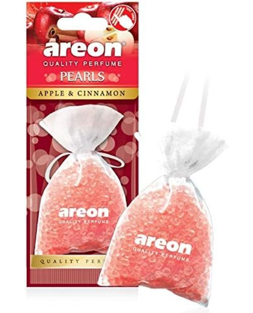 AREON Pearls I Car And Home Hanging Air Freshener I Quality Perfume I Apple Cinnamon