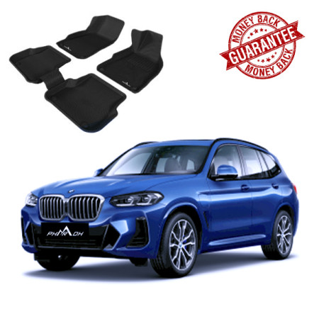 3D PHARAOH BMW X3 G01 Car Floor Mats | Custom Fit, All-Weather, Non-Slip, Odorless, Eco-Friendly | 3 PCS 3D PHARAOH BMW X3 G01 Car Floor Mats | Custom Fit, All-Weather, Non-Slip, Odorless, Eco-Friendly | 3 PCS