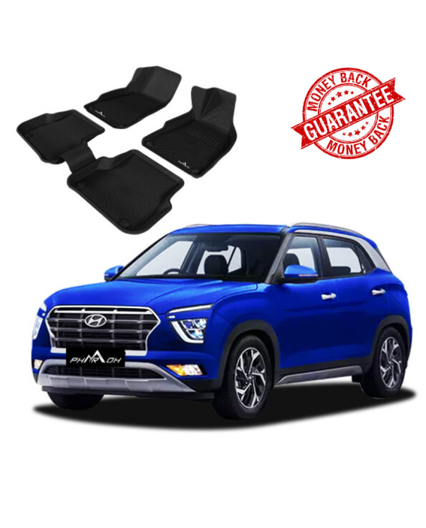 3D PHARAOH HYUNDAI CRETA CAR FLOOR MAT | 3 PCS