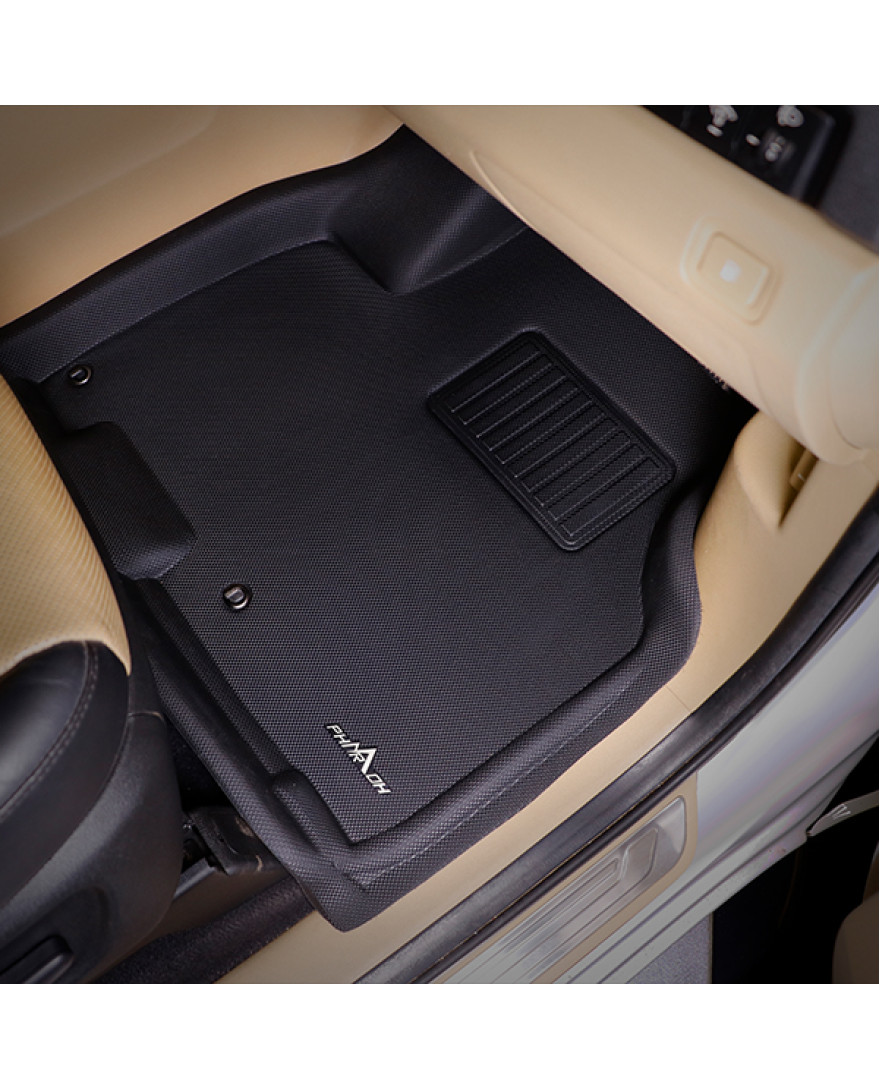 3D PHARAOH KIA CARNIVAL 3 ROWS Car Floor Mats | Custom Fit, All-Weather, Non-Slip, Odorless, Eco-Friendly | 4 PCS
