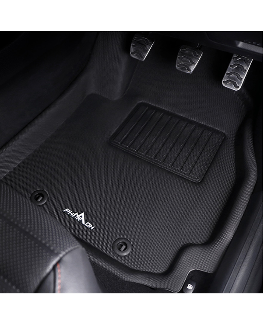 3D PHARAOH KIA SELTOS Car Floor Mats | Custom Fit, All-Weather, Non-Slip, Odorless, Eco-Friendly | 3 PCS