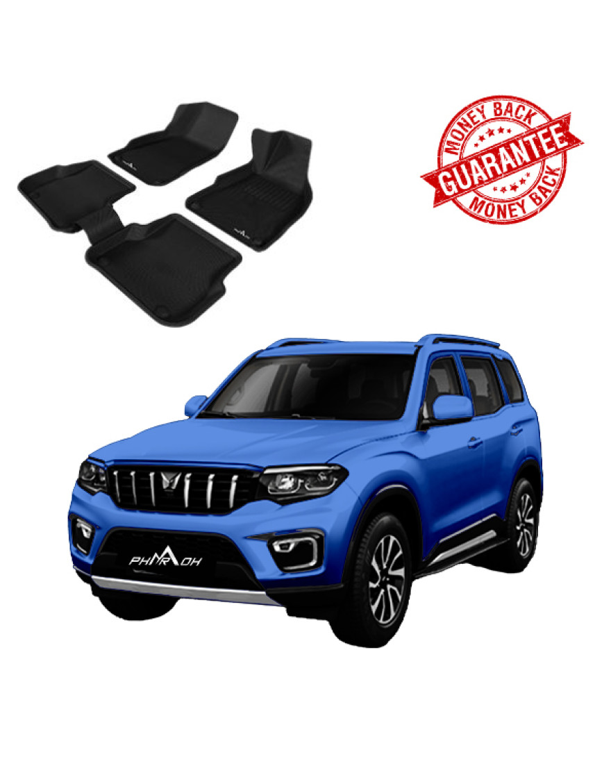 3D PHARAOH MAHINDRA SCORPIO N AUTO MATIC CAR FLOOR MATS | 4 PCS