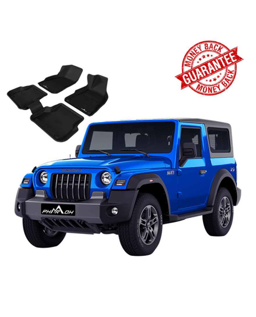 3D PHARAOH MAHINDRA THAR CAR FLOOR MATS |3 PCS