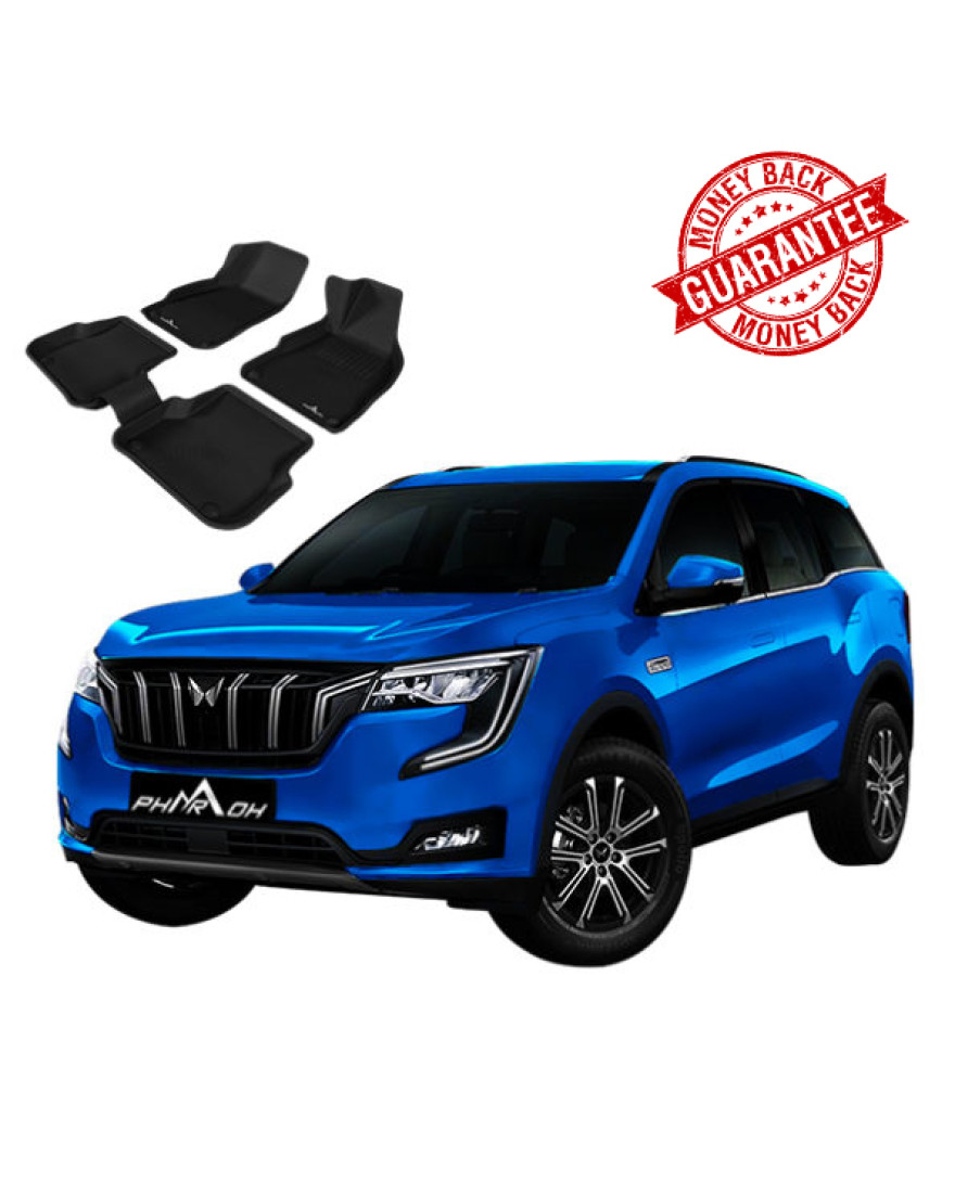 3D PHARAOH MAHINDRA XUV700 AUTO MATIC 3 ROWS Car Floor Mats | Custom Fit, All-Weather, Non-Slip, Odorless, Eco-Friendly | 4 PCS