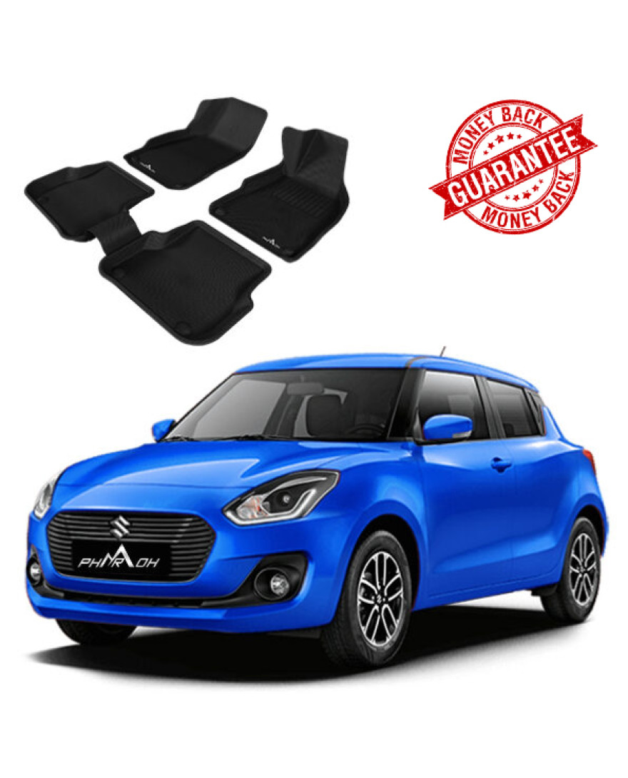 3D PHARAOH MARUTI SUZUKI SWIFT/DZIRE CAR FLOOR MATS| 3 PCS